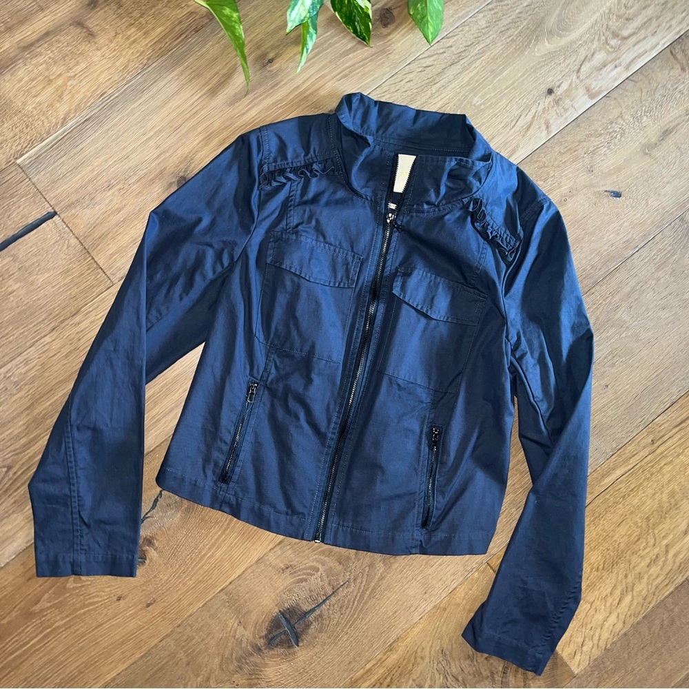 Modcloth Utility Jacket Ruffled - image 1